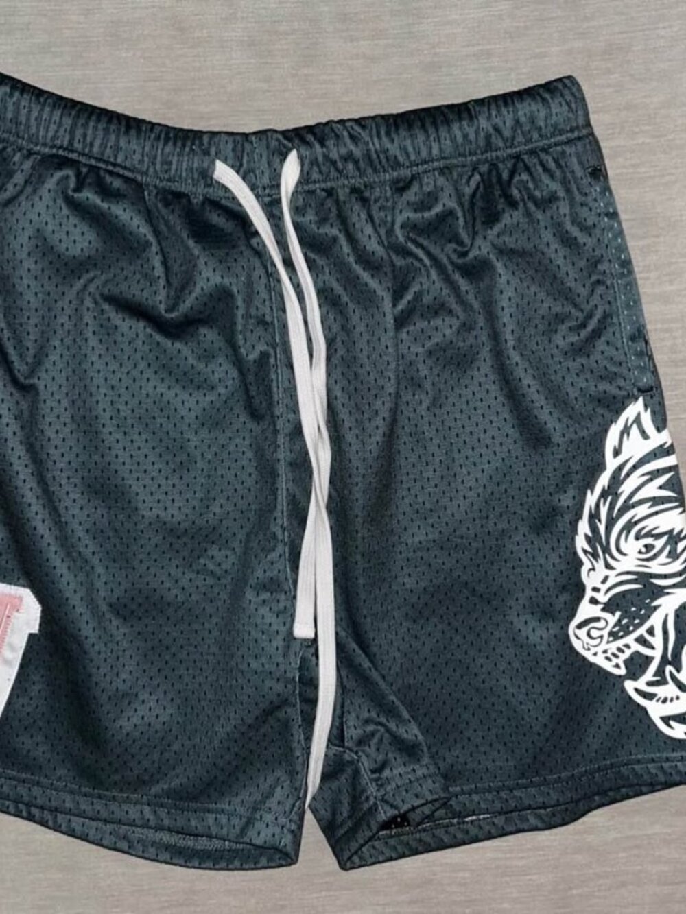 Darc Sport Dark Gray Wolf Mesh Athletic Shorts – Size Large